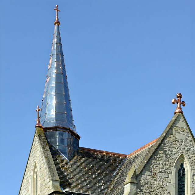 Tetbury Parish Church Spire after leadwork